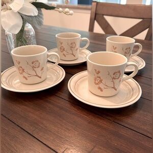 Vintage Cornerstone Cups & Saucers- China Blossom
